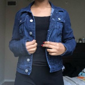 Cropped blue Jean jacket